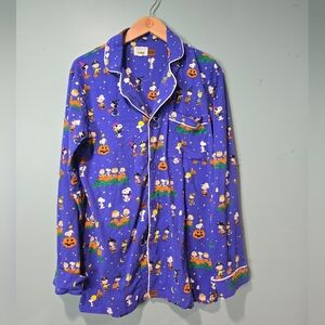 BedHead Pajamas Peanuts Snoopy Halloween Great Pumpkin Top Size XS